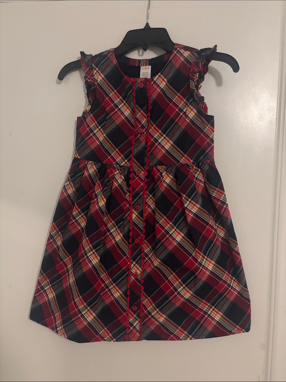 Gymboree Red Plaid Button-Front Girls Dress